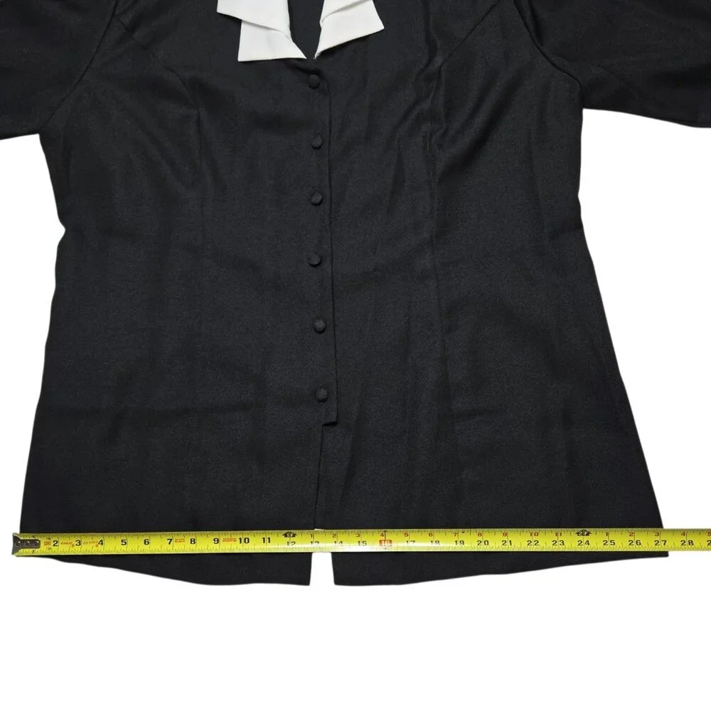 Vintage Intriguing Threads Blazer Womens Plus 3X Black‎ White Jacket Old Money